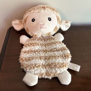 OBO Lamb Striped Dog Toy Squeaky Brown White 9"